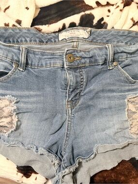 Torrid lace patch shorts